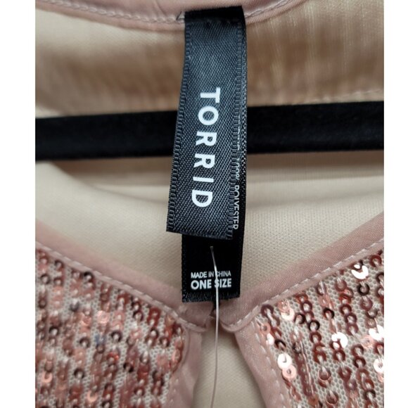 NWT Torrid Champagne Sequined Bolero Cover-Up ~ One Size - Picture 8 of 10